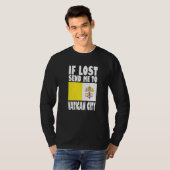 T-shirt Conception du drapeau de la Cité du Vatican Si pe (Devant entier)