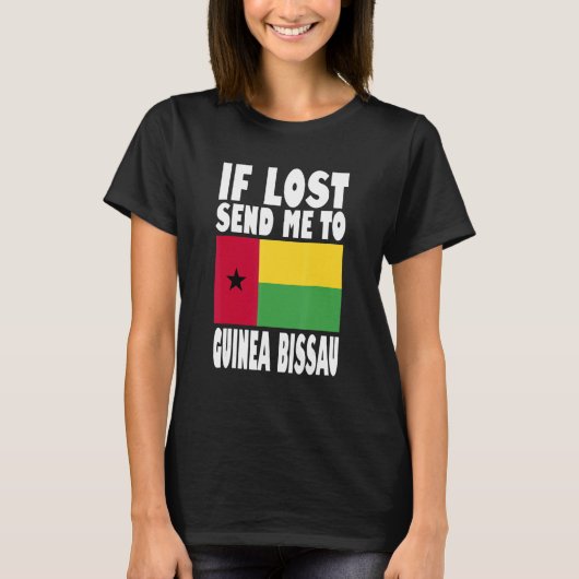 T-shirt Conception du drapeau de la Guinée-Bissau Si perd (Devant)