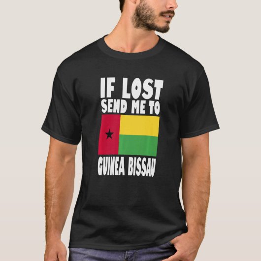 T-shirt Conception du drapeau de la Guinée-Bissau Si perdu (Devant)