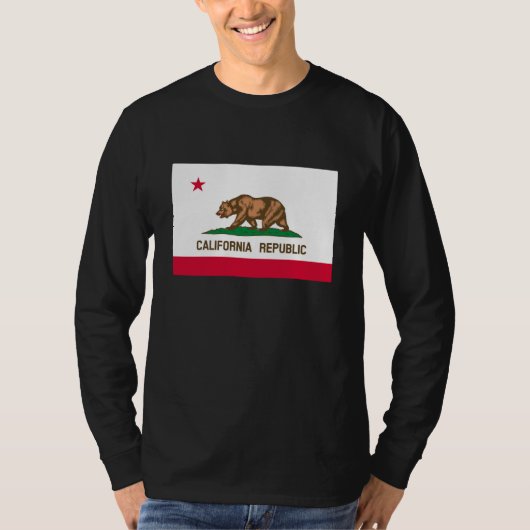 T-shirt Conception du drapeau de l'État de Californie (Devant)