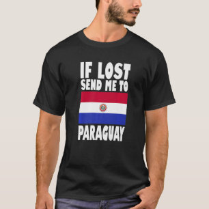 T-shirt Conception du drapeau du Paraguay Si perdu, envoye