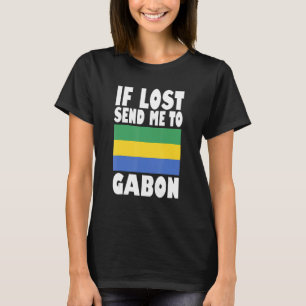 T-shirt Conception du drapeau gabonais Si perdu envoyez-m