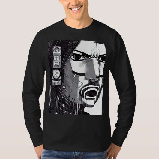 T-shirt Conception du Geek informatique Cyberpunk Hacker_1 (Devant)