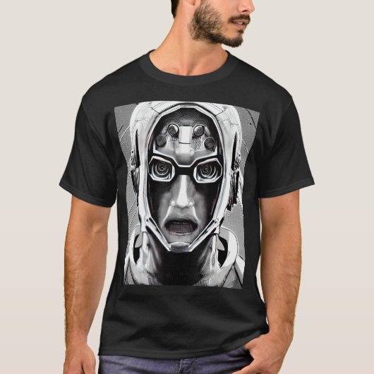 T-shirt Conception du Geek informatique Cyberpunk Hacker_1 (Devant)