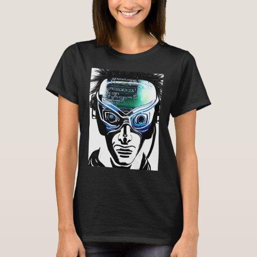 T-shirt Conception du Geek informatique Cyberpunk Hacker_8 (Devant)