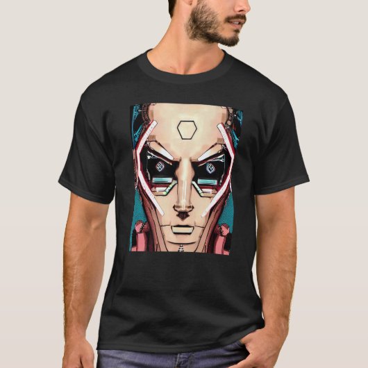 T-shirt Conception du Geek informatique Cyberpunk Hacker P (Devant)