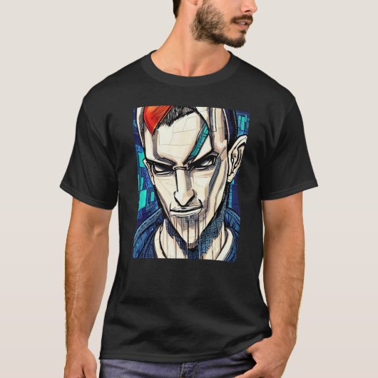 T-shirt Conception du Geek informatique Cyberpunk Hacker P (Devant)