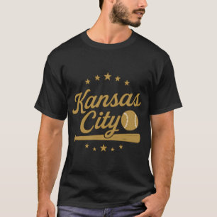 T-shirt Conception du logo Vintage de base-ball de Kansas
