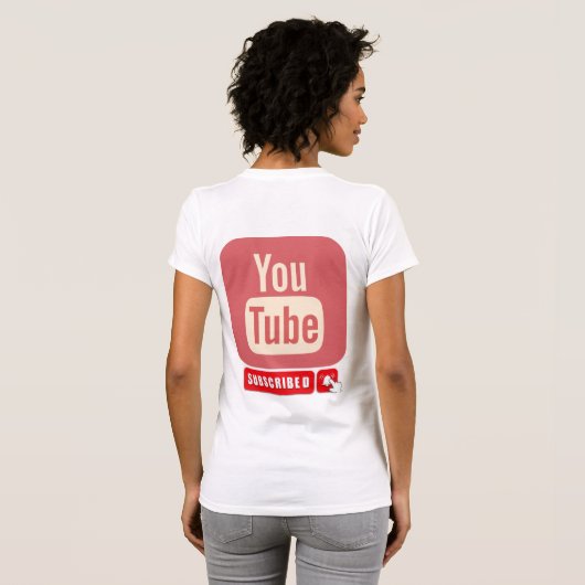 T-shirt Conception du logo YouTube (Dos entier)