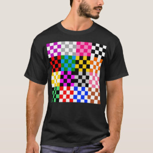 T-shirt Conception du Motif de vérification de la mise en