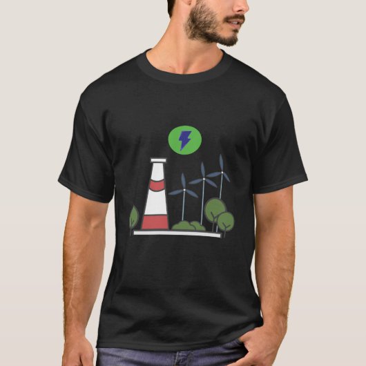 T-shirt Conception du plante nucléaire (Devant)