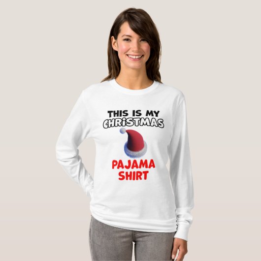 T-shirt Conception du pyjama de Noël (Devant entier)