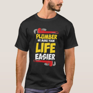 T-shirt Conception du technicien en plomberie pour tuyère
