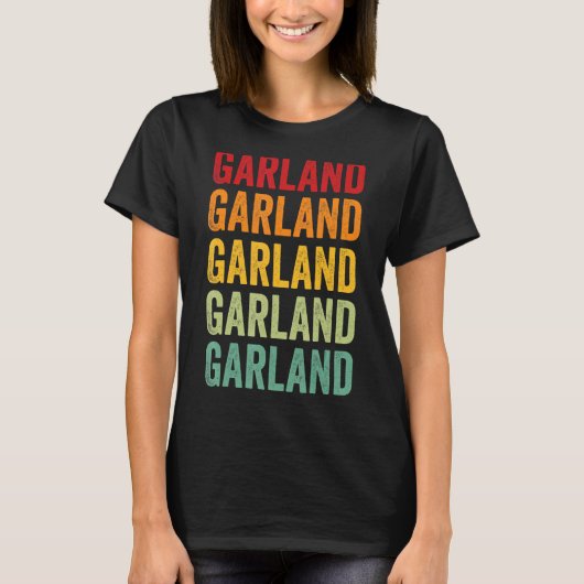 T-shirt Conception du texte arc-en-ciel du comté de Garlan (Devant)