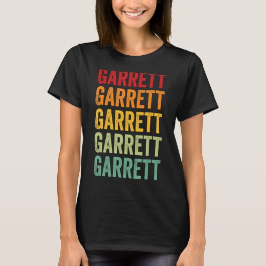 T-shirt Conception du texte arc-en-ciel du comté de Garret (Devant)