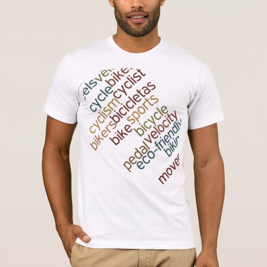 T-shirt Conception du texte du vélo (Devant)