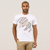T-shirt Conception du texte du vélo (Devant entier)