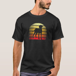 T-shirt Conception du thème Retro Sunset Vizsla Chien