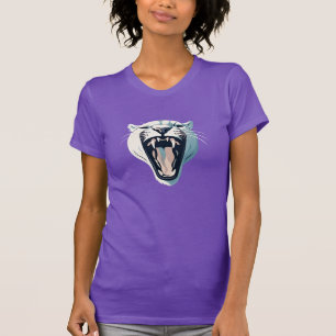 T-shirt Conception du visage du tigre en colère