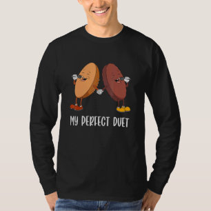 T-shirt Conception D'Un Duet De Médias Sociaux Pour Un Bur