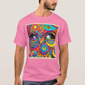 T-shirt Conception d'une vue oeil psychédélique (Devant)