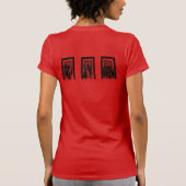 T-shirt Conception d'unité de silhouette noire moderne (Dos)