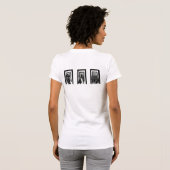 T-shirt Conception d'unité de silhouette noire moderne (Dos entier)
