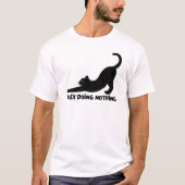 T-shirt Conception d'yeux de chat noir minimal (Devant)
