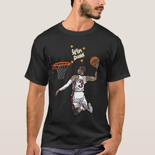 T-shirt Conception dynamique du basket-ball Slam Dunk (Devant)