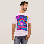 T-shirt Conception dynamique du tunnel d'art géométrique n (Devant entier)