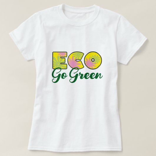 T-shirt Conception Éco Rétro Verte (Design devant)