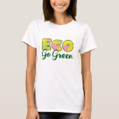 T-shirt Conception Éco Rétro Verte (Devant)