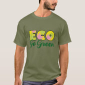 T-shirt Conception Éco Rétro Verte (Devant)