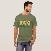T-shirt Conception Éco Rétro Verte (Devant entier)
