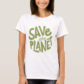 T-shirt Conception Éco Sauvegarde de la Planète (Devant)