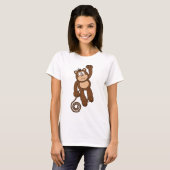 T-shirt Conception effrontée de singe (Devant entier)