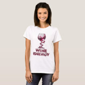 T-shirt Conception Énergie VIN Rose Déclaration (Devant entier)