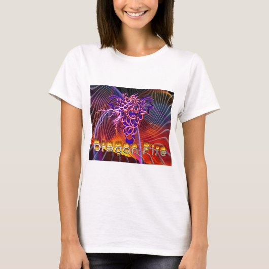 T-shirt Conception époustouflante de feu de dragon (Devant)