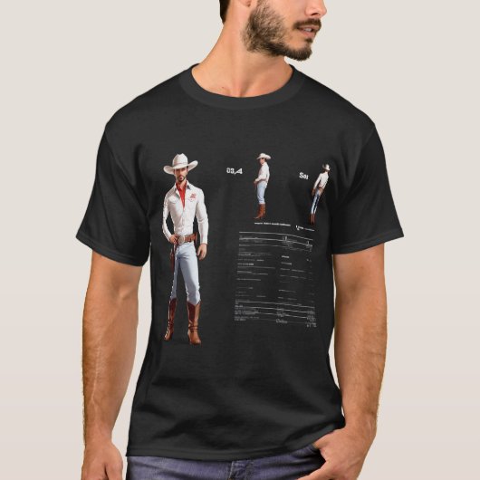 T-shirt Conception flair Frontier - Esthétique Cowboy mode (Devant)