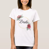 T-shirt Conception florale de mariée pour la fête de Bache (Devant)