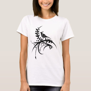 T-shirt Conception florale de remous de Chinois