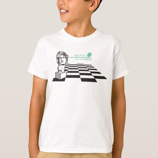 T-shirt Conception florale de Vaporwave de magasin (Devant)