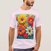 T-shirt Conception florale dynamique de l'Imaginaire (Devant)