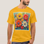 T-shirt Conception florale dynamique de l'Imaginaire (Devant)