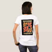 T-shirt Conception Florale Rétro Énergie de Printemps | Ab (Dos entier)