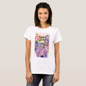 T-shirt Conception florale victorienne d'aquarelle (Devant entier)