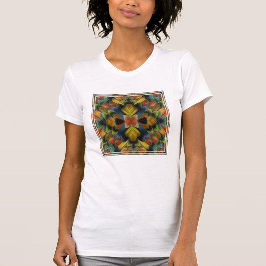 T-shirt Conception fractale des plumes de l'inséparable (Devant)