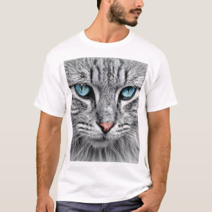 T-shirt Conception fractale du visage de chat