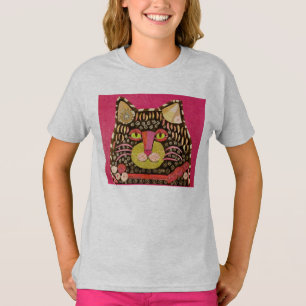 T-shirt Conception fraîche de chat sur des filles 3/4