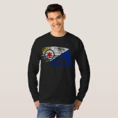 T-shirt Conception fraîche de drapeau de Bonaire (Devant entier)